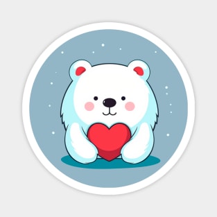 Bear with a heart Magnet